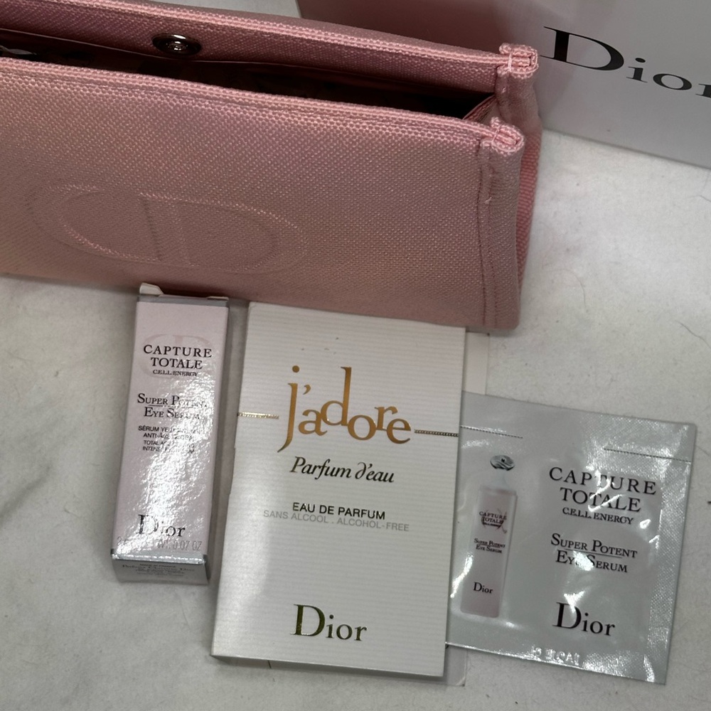 Dior Pink Cosmetic Bag with Samples - Picture 2 of 5